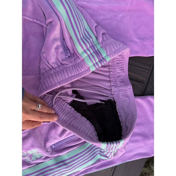 NEEDLES X AWGE velour sweatpants. Size medium - Picture 2 of 5